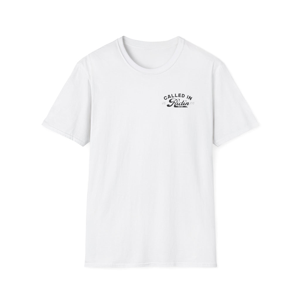 Called In Ridin' Chest-Print Tee — Faith-Inspired Outdoor Graphic T-Shirt