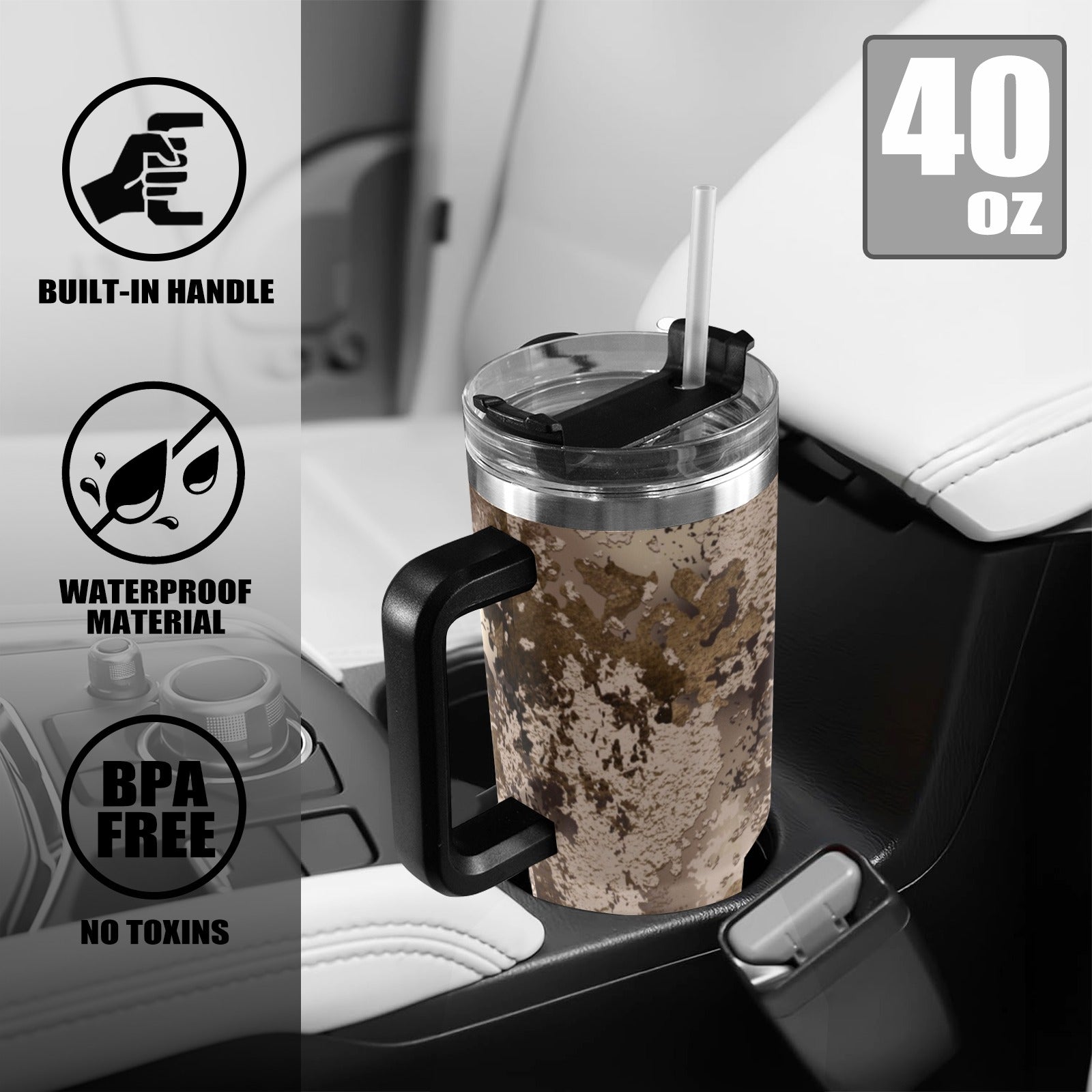 Js Terrain Camo 40oz Tumbler