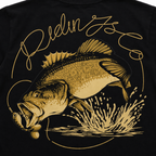 Ridin Js Co Youth Largemouth Bass Fishing T-Shirt | Vintage Bass Angler Tee