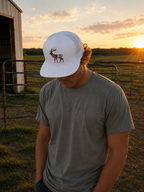Oklahoma Elk Trucker Hat | Flat Bill Hunting Snapback | Ridin Js Co