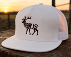 Oklahoma Elk Trucker Hat | Flat Bill Hunting Snapback | Ridin Js Co