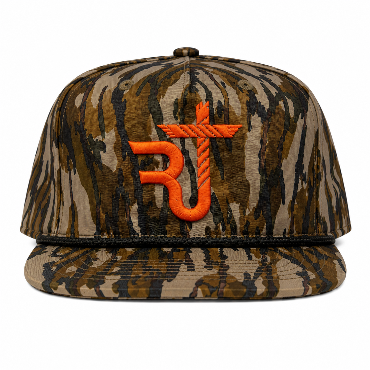 Mossy Oak Bottomland® Flat Bill Snapback | Burnt Orange RJ | Preorder