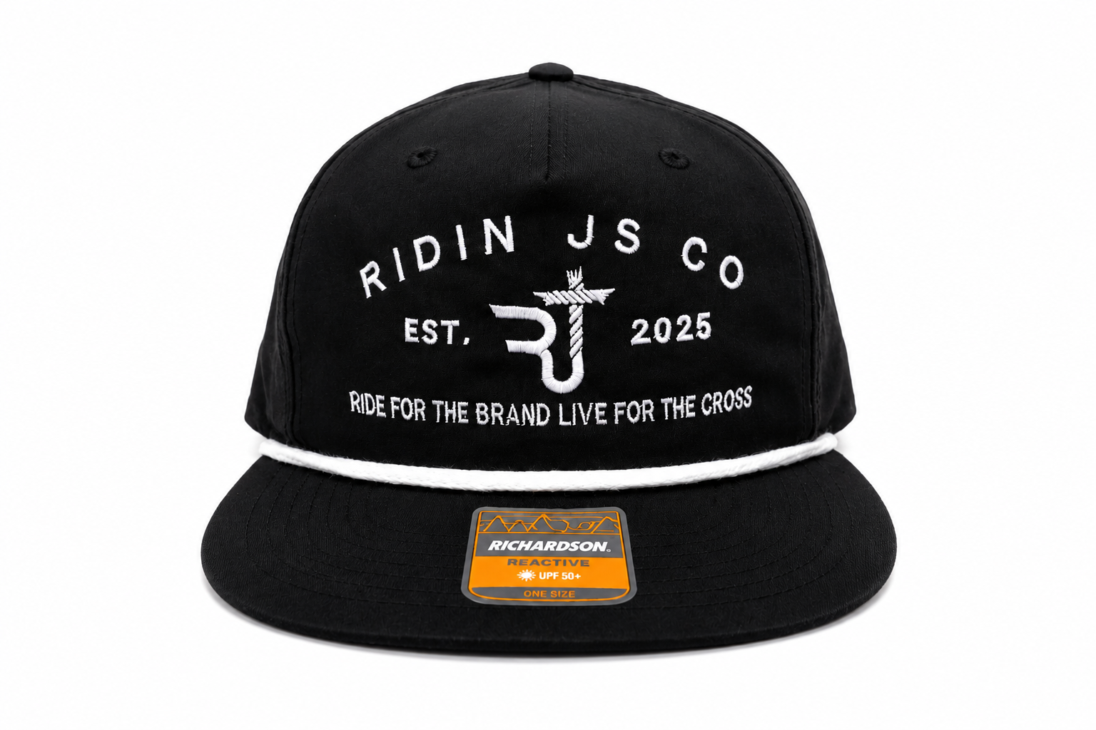 Ridin Js Co Black Umpqua Rope Hat | Ride for the Brand. Live for the Cross PREORDER Main image