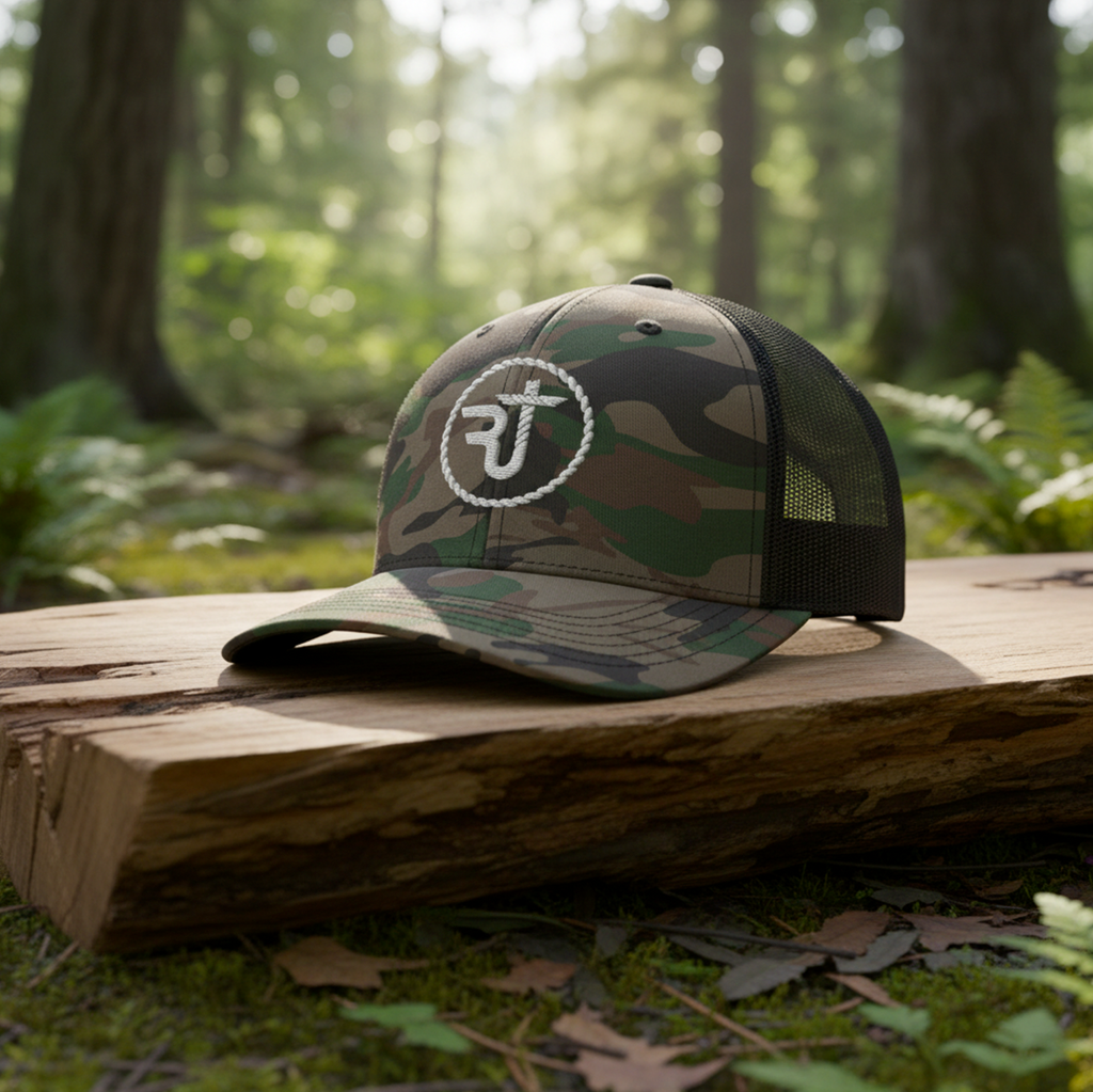 RJ Camouflage trucker hat